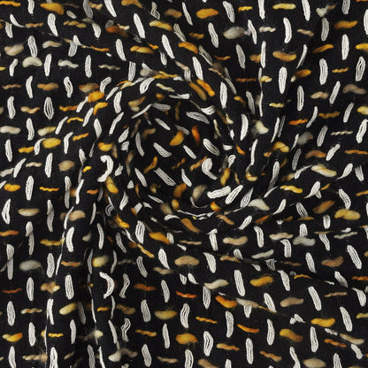 50" X 60" Black And Gold Geometric Cotton Woven Throw Blanket with Tassels