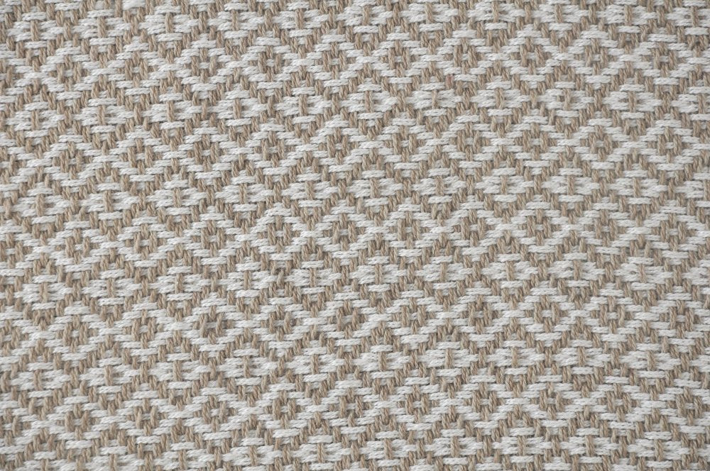 50" X 60" Gray and White Woven Cotton Geometric Throw Blanket with Fringe