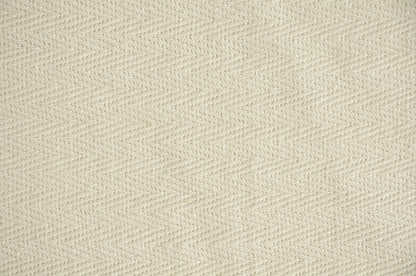 60" X 50" Cream Woven Cotton Chevron Throw Blanket with Tassels