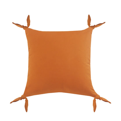 20" X 20" Burnt Orange 100% Cotton Zippered Pillow