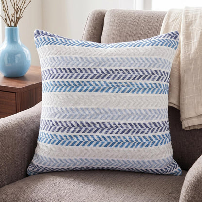 18" Black Gray and White Throw Pillow