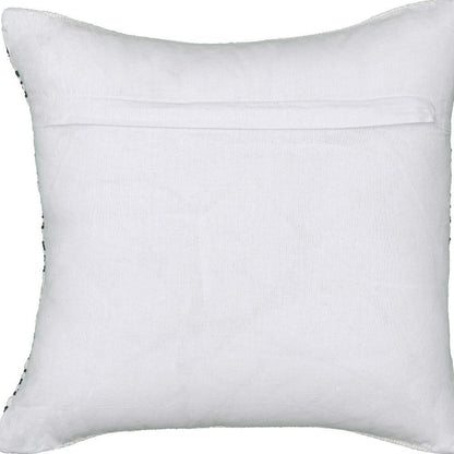 18" Gray and White Throw Pillow