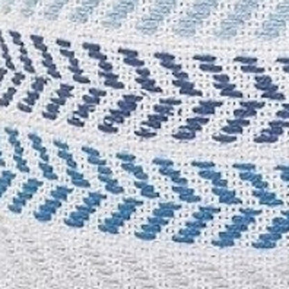 18" Green And White Chevron Cotton Throw Pillow