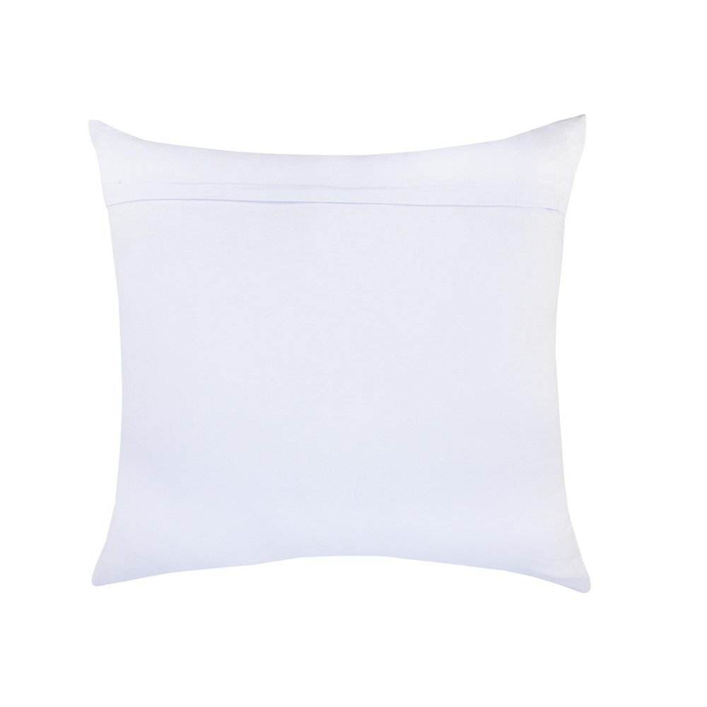 18" Green And White Chevron Cotton Throw Pillow