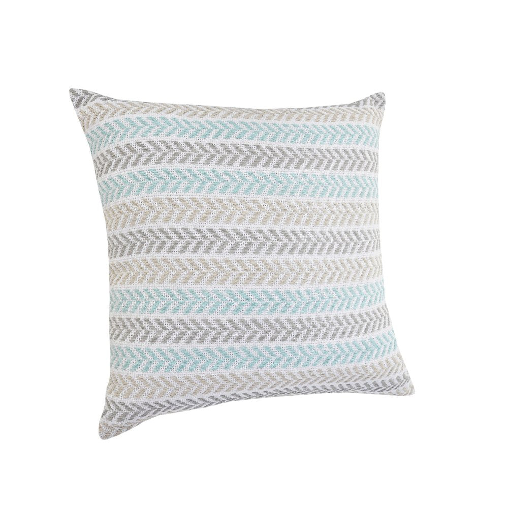 18" Gray and White Throw Pillow