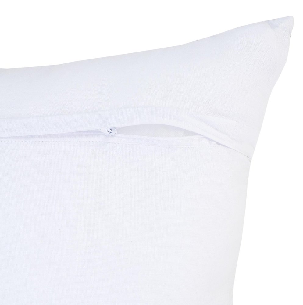 18" Green And White Chevron Cotton Throw Pillow