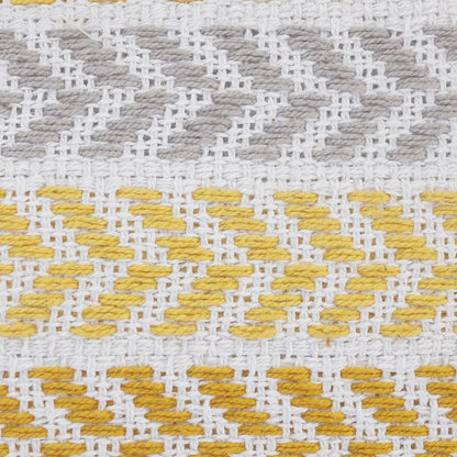 18" Gray and White Throw Pillow