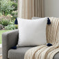 20" Blue And White Cotton Throw Pillow