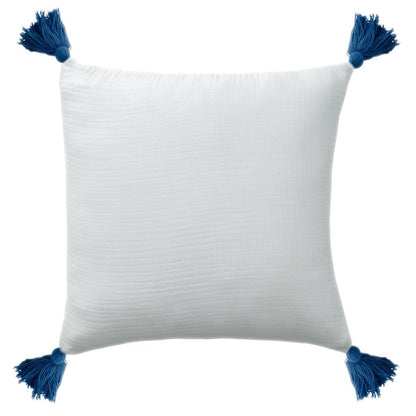 20" Yellow And Gray Cotton Throw Pillow