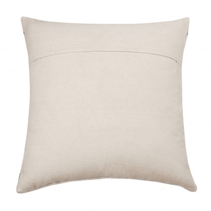 20" X 20" Gray White And Yellow 100% Cotton Geometric Zippered Pillow