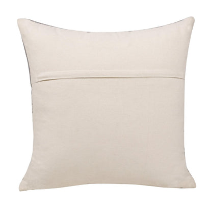 20" X 20" Gray White And Yellow 100% Cotton Geometric Zippered Pillow