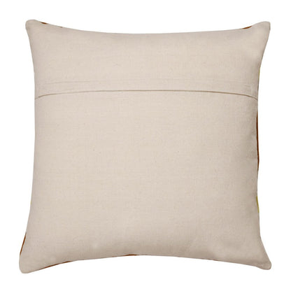 20" X 20" Adobe Orange Yellow And White 100% Cotton Geometric Zippered Pillow