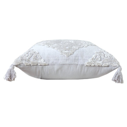 20" Blue Throw Pillow with Tassels