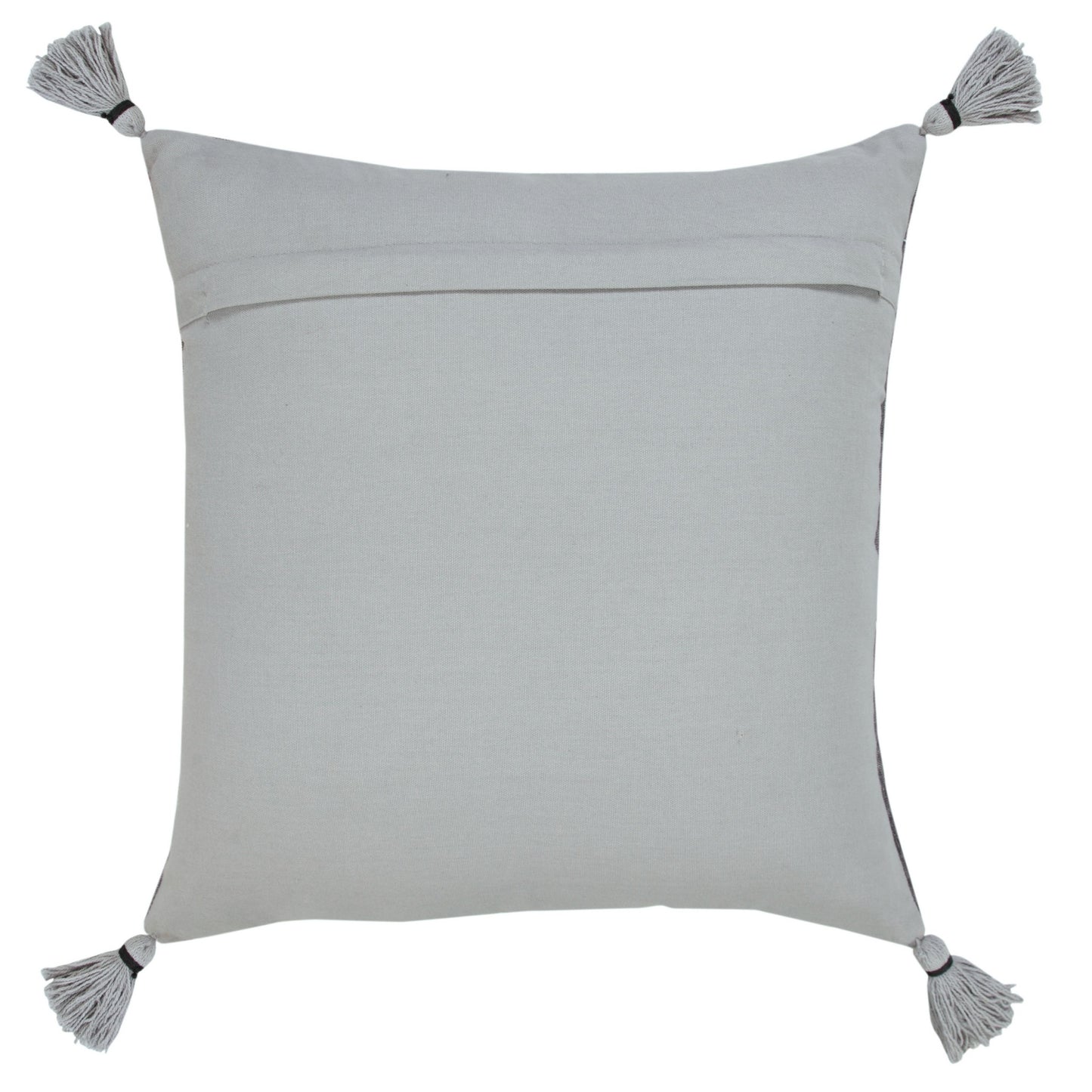 20" X 20" Silver Gray And Dark Gray Viscose Geometric Zippered Pillow