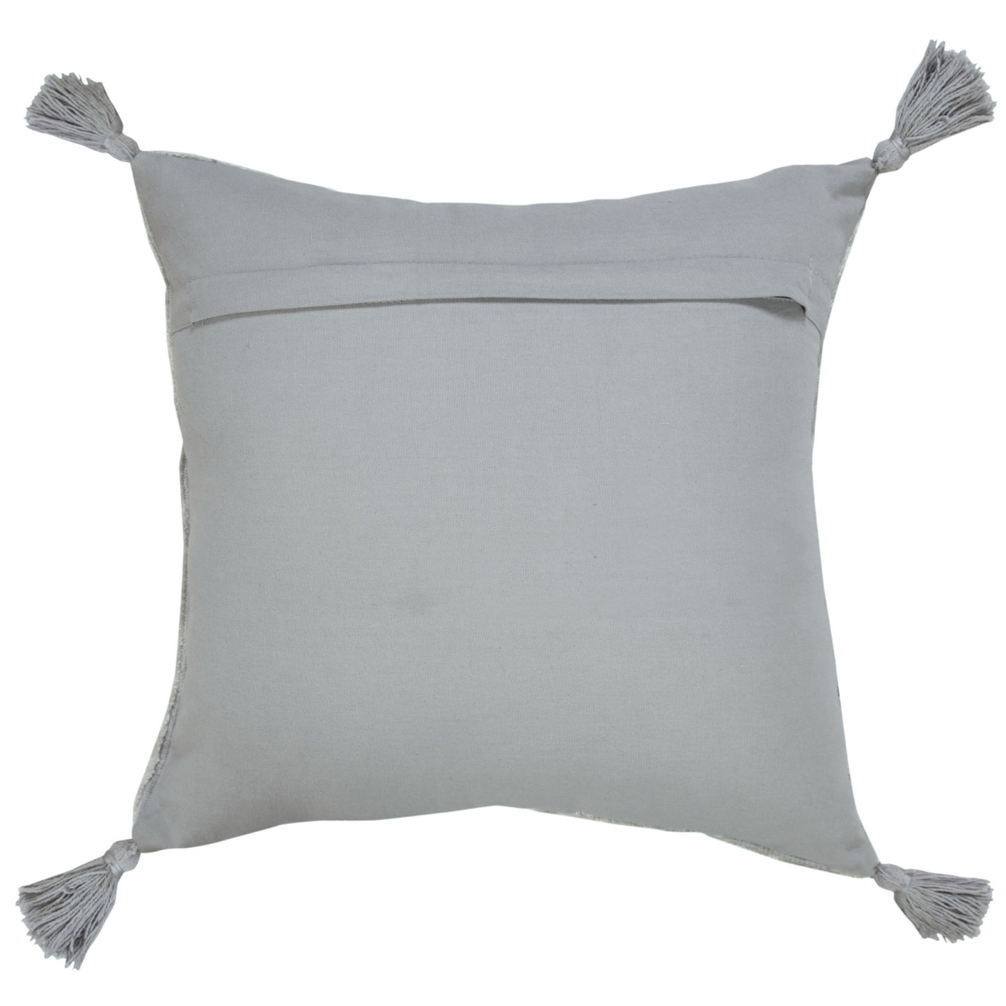 20" X 20" Silver Gray And Light Gray Viscose Zippered Pillow