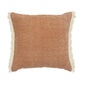 20" X 20" Orange And Tan 100% Cotton Zippered Pillow