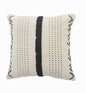 20" X 20" Cream And Black 100% Cotton Geometric Zippered Pillow