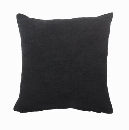 20" X 20" White And Black 100% Cotton Geometric Zippered Pillow
