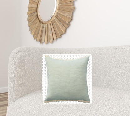 20" X 20" True White 100% Cotton Zippered Pillow