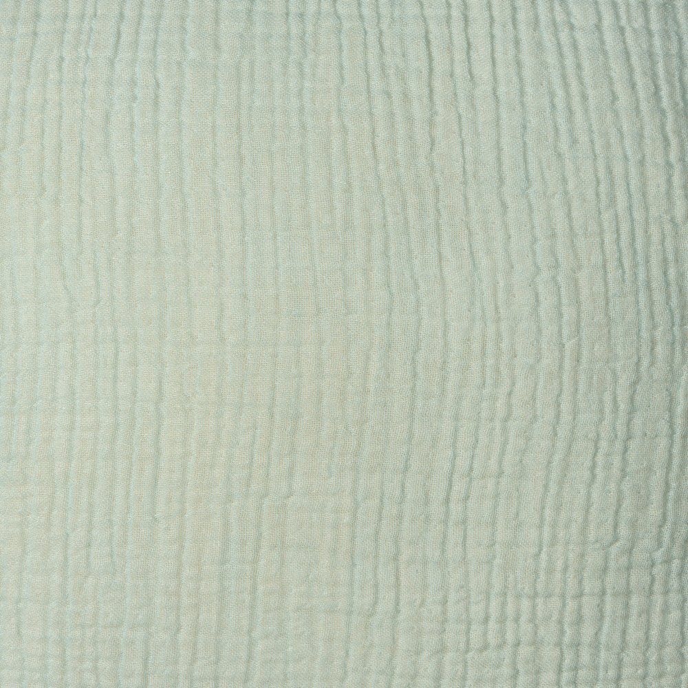 20" X 20" Aqua Blue And Cream 100% Cotton Zippered Pillow
