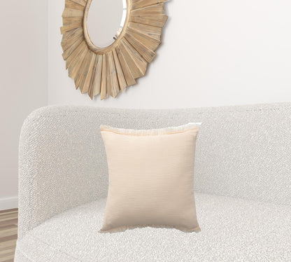 20" X 20" True White 100% Cotton Zippered Pillow