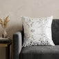 20" Black And Silver Cotton Throw Pillow