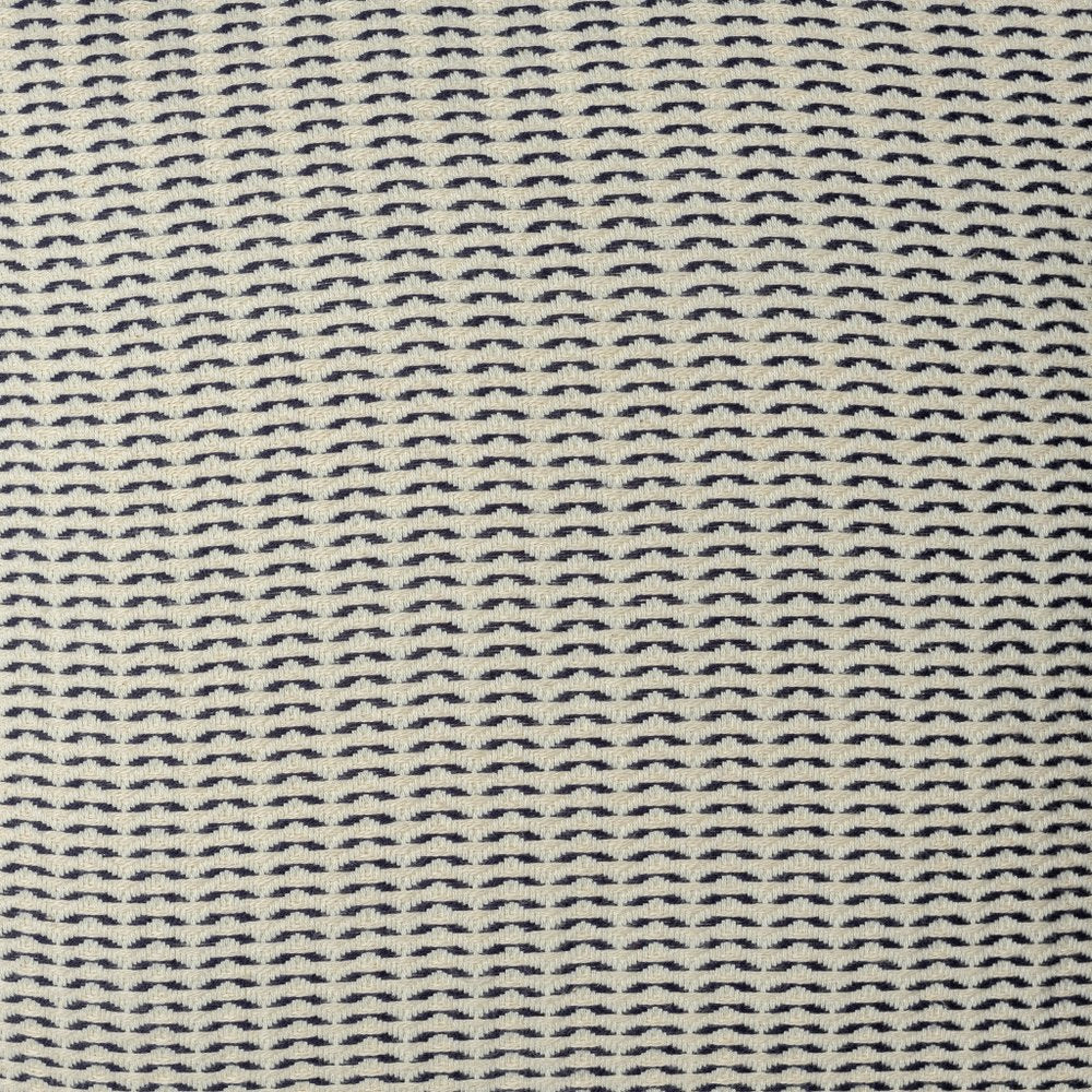 18" X 18" Navy And Ivory 100% Cotton Striped Zippered Pillow