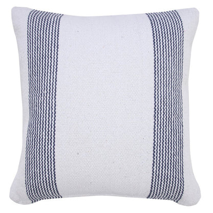 20" X 20" Black And White 100% Cotton Geometric Zippered Pillow