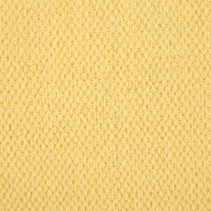 20" X 20" Yellow And White 100% Cotton Geometric Zippered Pillow