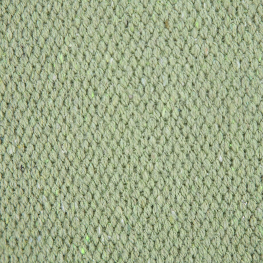 20" X 20" Green And White 100% Cotton Geometric Zippered Pillow