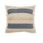 24" Denim Blue Jute Throw Pillow