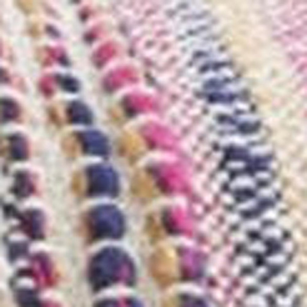 18" Pink And Ivory Striped Cotton Blend Throw Pillow