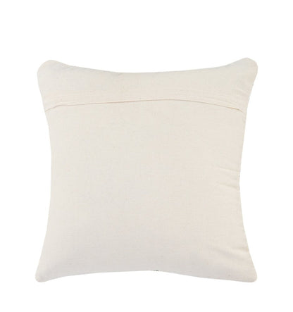 20" X 20" White Red Green Blue Yellow And Orange 100% Cotton Geometric Zippered Pillow