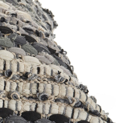 18" Blue And Green Cotton Striped Throw Pillow