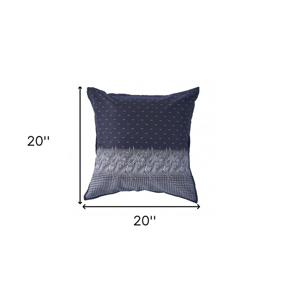 20" Black and Yellow Throw Pillow with Tassels