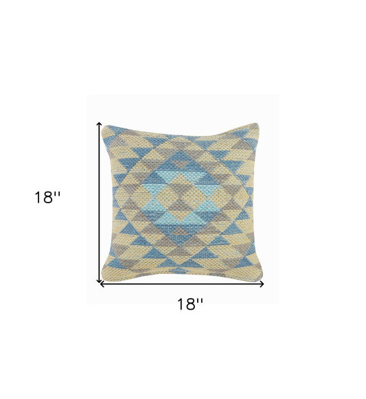 20" Black and Yellow Throw Pillow with Tassels