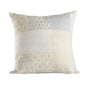 20" Pink And Off White Patchwork Cotton Throw Pillow