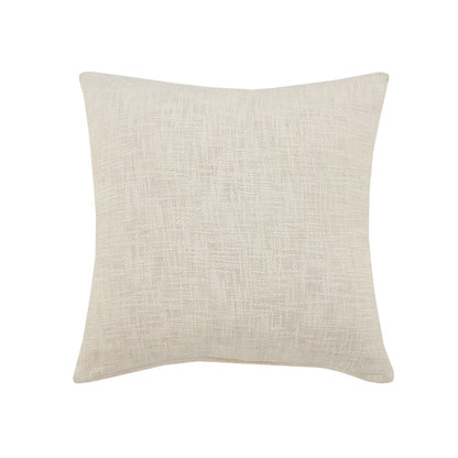 20" X 20" Off-White And Navy 100% Cotton Abstract Zippered Pillow