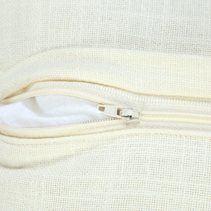 20" X 20" Off-White And Black 100% Cotton Geometric Zippered Pillow