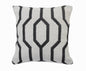 20" Black And White Cotton Geometric Throw Pillow