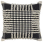18" Black and Off White Throw Pillow