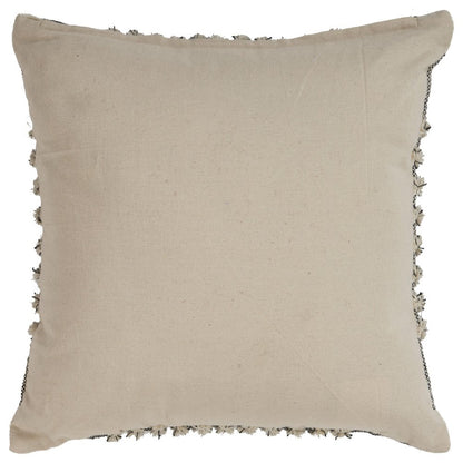 18" Black and Off White Throw Pillow