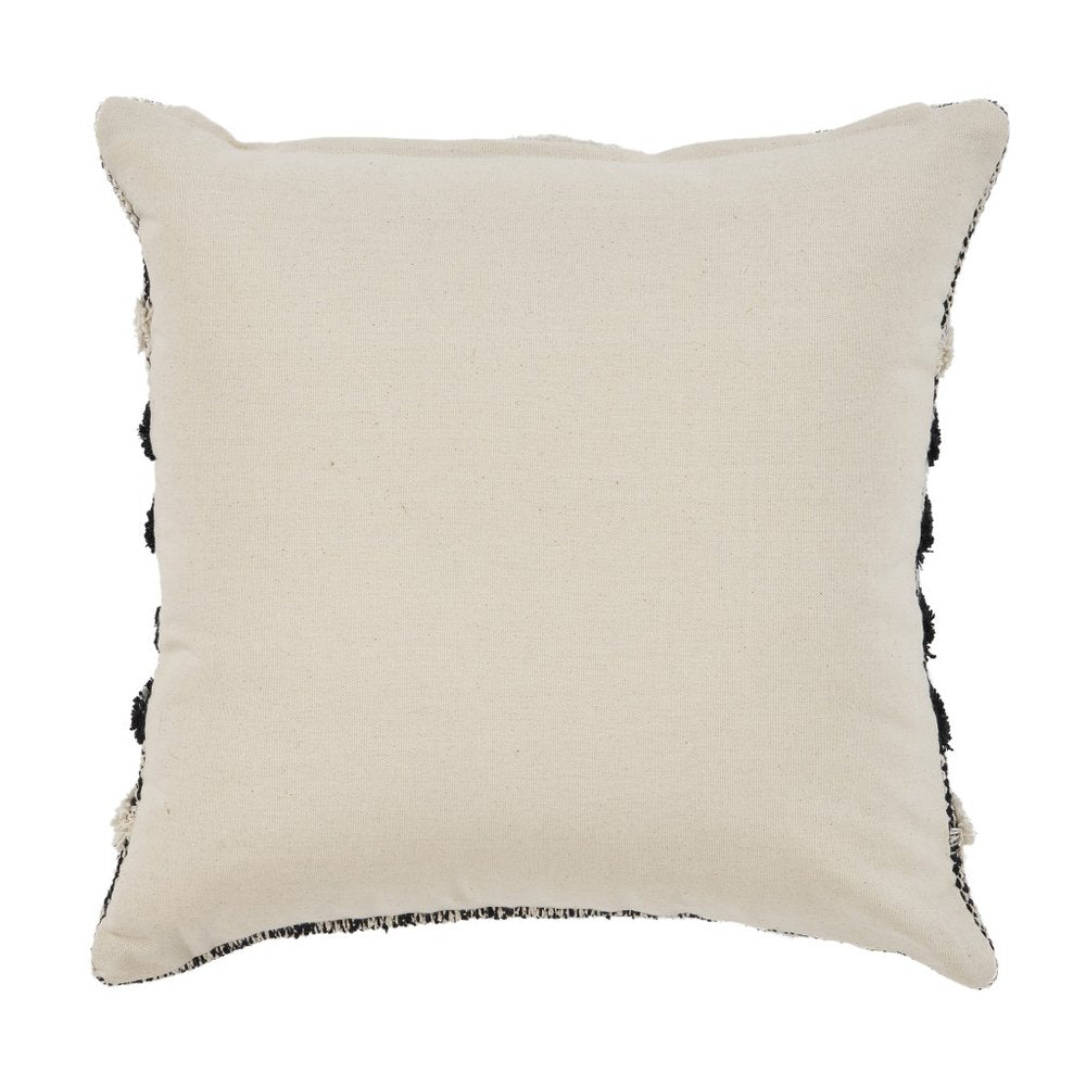 18" Black and Off White Throw Pillow