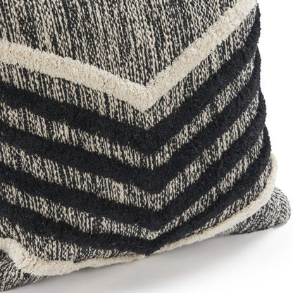 18" Black and Off White Throw Pillow