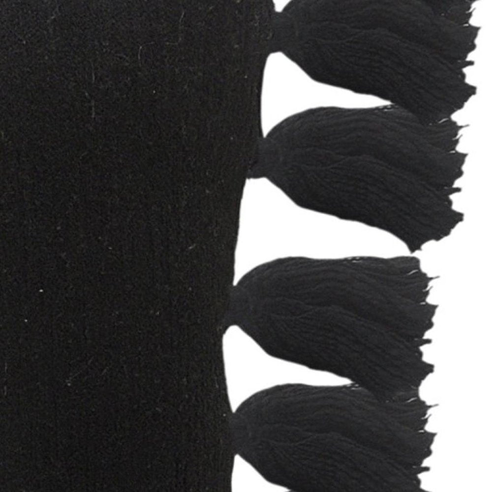 20" X 20" Black And Ivory 100% Cotton Striped Zippered Pillow