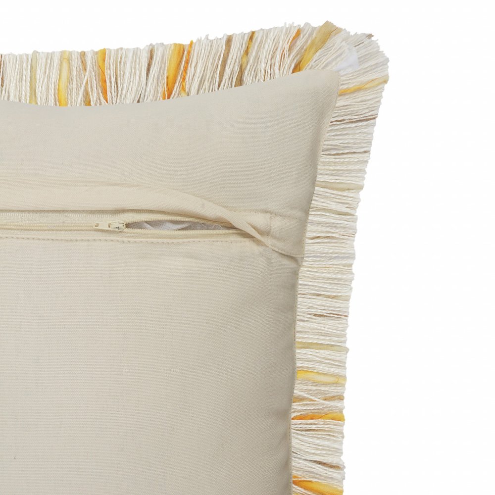 20" X 20" Black Gold And White Polyester And Cotton Blend Geometric Zippered Pillow