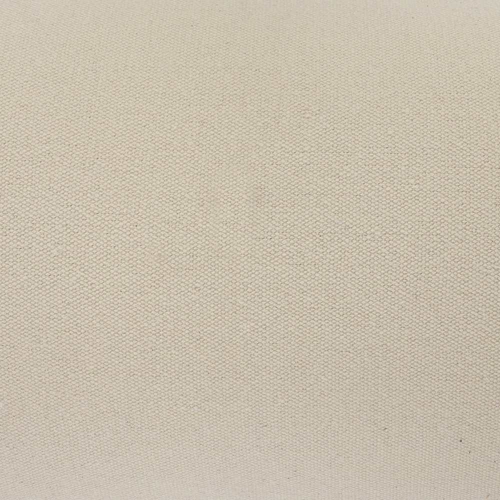 20" X 20" Juniper Green Dark Green White And Linen 100% Cotton Striped Zippered Pillow