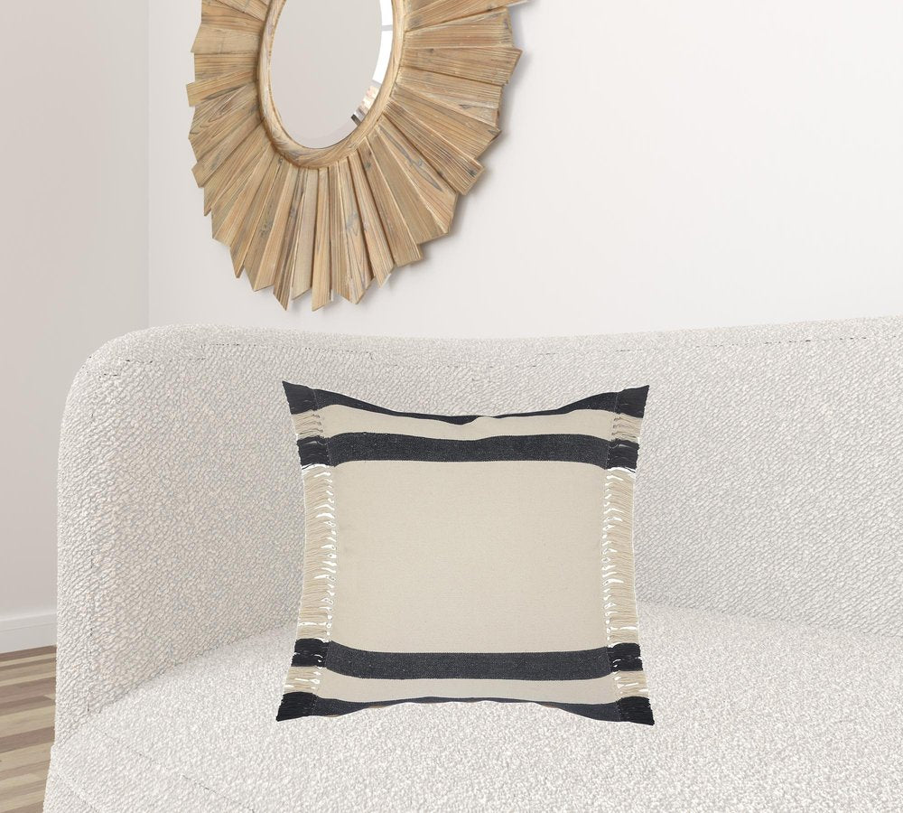 20" Blue and White Throw Pillow