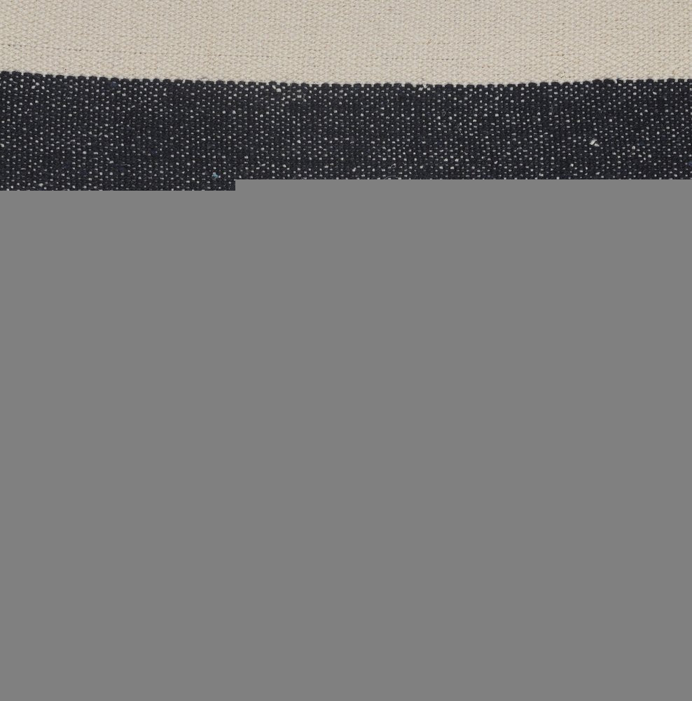 26" X 26" Ensign Blue White And Linen 100% Cotton Striped Zippered Pillow