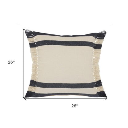 20" Blue and White Throw Pillow
